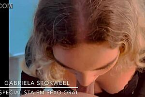 Blonde Bent Over In Group Cumshot