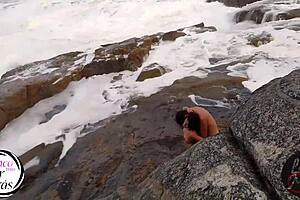 Latina Brunette With Small Tits Fucks Big Cock In Public Outdoor