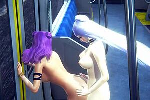 lol kda hentai - evelynn futa & kaisa jerkoff fucking?