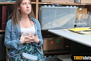 Small Curvy Teen 18+ Thief Punished by LP Officer