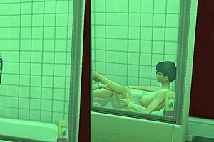 asian young 18+ couple fucks hard in bathroom then missionary and assfucking in bedroom