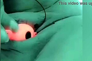 Mommy, why are you fingering your shaved pussy with toys at home?