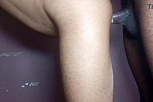 That big dick just slides into her tight teen pussy so easily.