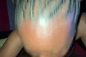 ebony woman gives sloppy oral to big black cock