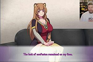 raphtalia goes to the wrong job interview and ends up in a hardcore threesome with blowjobs, fucking, and creampies