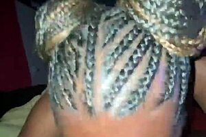 ebony woman gives sloppy oral to big black cock