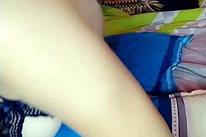 Lauren Areiza gets naked and shows natural tits in four positions