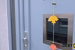 Thoughtless chick practices sex with landlord to avoid debt problems.