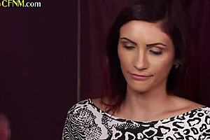 classy babes sucking submissive cocks in cfnm 😏