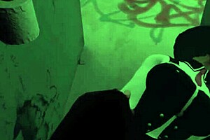 Surprised By A Massive Cock Through The Gloryhole In 3D Hentai Animation