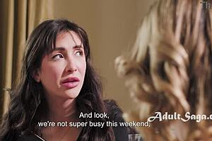 Host Hooks Up With Cute Lesbian Guest Jane Wilde Chanel Camryn For Scissoring And Licking