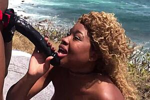 Nina Rivera and Porsha Carrera strapon fun outside 😈🔥