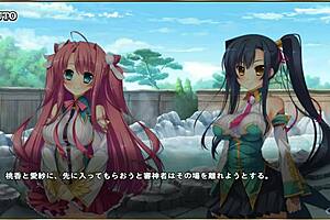 Raw anime action with Kan'u and Liu Bei in erotic hentai scenes from Mahjong Musou.