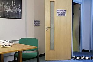 frisky beauty sucks jizm load on face