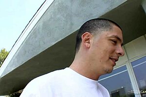 With a cowgirl, a sexy brunette gets revenge on her cheating boyfriend