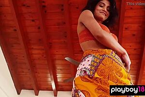 all natural ebony angel constance narrates her stripping and teasing session