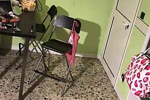 Merry Shemale Ecaterinax Stars in Retro Blue Film Classic Scene