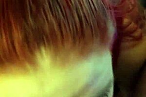 My redhead wife gives sloppy blowjob!