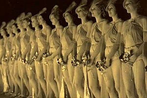 Vintage Showgirls Perform Retro Striptease