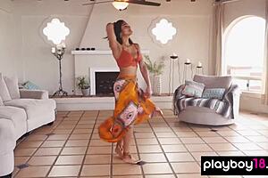 all natural ebony angel constance narrates her stripping and teasing session