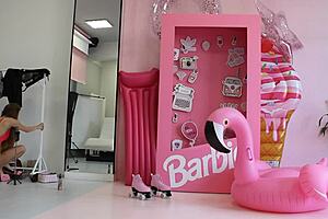 barbie in red lingerie