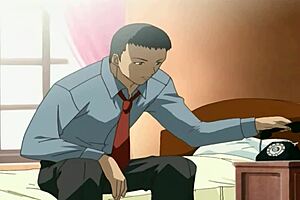 Cute housewife with glasses enjoys uncensored hentai sex.