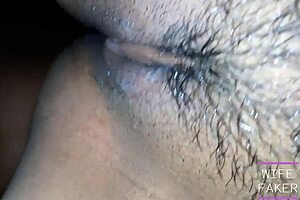 Detailed Close-Up Views of Hardcore Doggy Style Creampie with Bent-Over Wife
