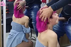 Homemade Deepthroat With Small Tits