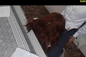 Redhead teen student swallows teacher's cum after sexy exam!