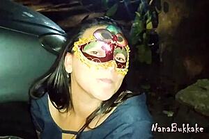 i can't believe i'm sharing this trailer of nanabukkake where a crossdressing amateur gets bent over for a public blowbang on the street, sucking strangers and taking cumshots outdoors