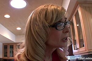 Busty Milf Fucks Teen 18+ Hard with Oral Action and Pussy Play. Her Big Tits Shake Wildly!