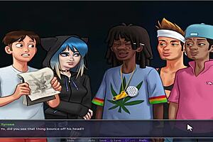 Eve Teasingly Flashes in Summer Time Saga Unc Part Three