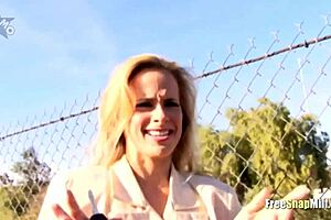 Blonde MILF Stops To Help In Car Reality Scene