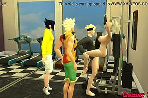 I-Ino starts the orgy in Naruto hentai episode 96, all girls want anal sex.