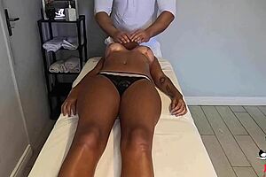 Hidden camera films hot wife being touched by therapist - real video 😊