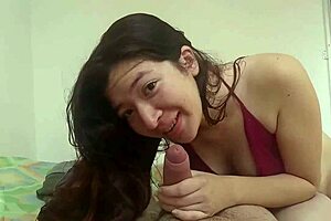 giving my stepbrother a deepthroat blowjob before bent over doggystyle creampie