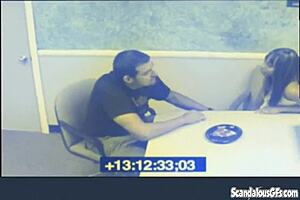 Ebony Babe Sucks Coworker's Cock In Office