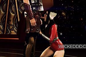 Heimdall intensely fucks Kimberly Kane's oral portal in Thor roleplay