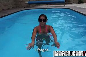 teen 18+ mischel lee offers anal blowjob with big natural tits in pov