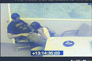 Ebony Babe Sucks Coworker's Cock In Office