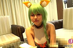 Pretty Asian Babe Rides Cowgirl While Licking And Fingering In Hentai Cosplay