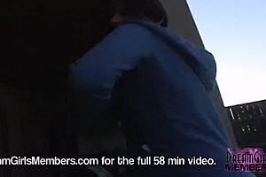 Two Brunette Party Girls Explore With Giant Dildo On Spring Break