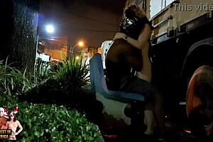 Couple Caught Fucking in Two Public Squares After Party with Exotic Lorrany and Red Fudedordebuceta2017