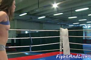 glam teen 18+s intensely facesit after wrestling