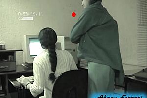 Caught in office with boss's secretary for lesbian fun