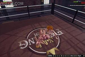 Chelci Battles Michelle in Naked 3D Wrestling