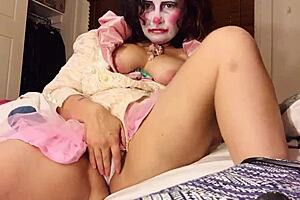 Quick wank in panties leads to explosive orgasm before work!