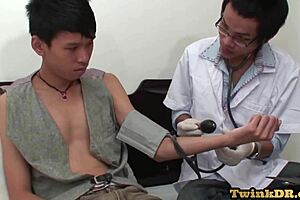 bareback asian doctor penetrates stud patient's asshole in hospital