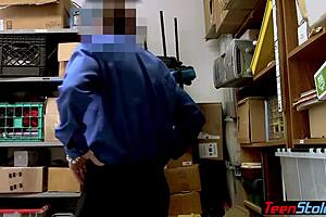 Pale emo teen punished with hard fucking by office officer