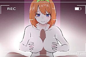 Feeling The Intense Pleasure As Yotsuba Gives A Titjob And I Cum In Her Mouth